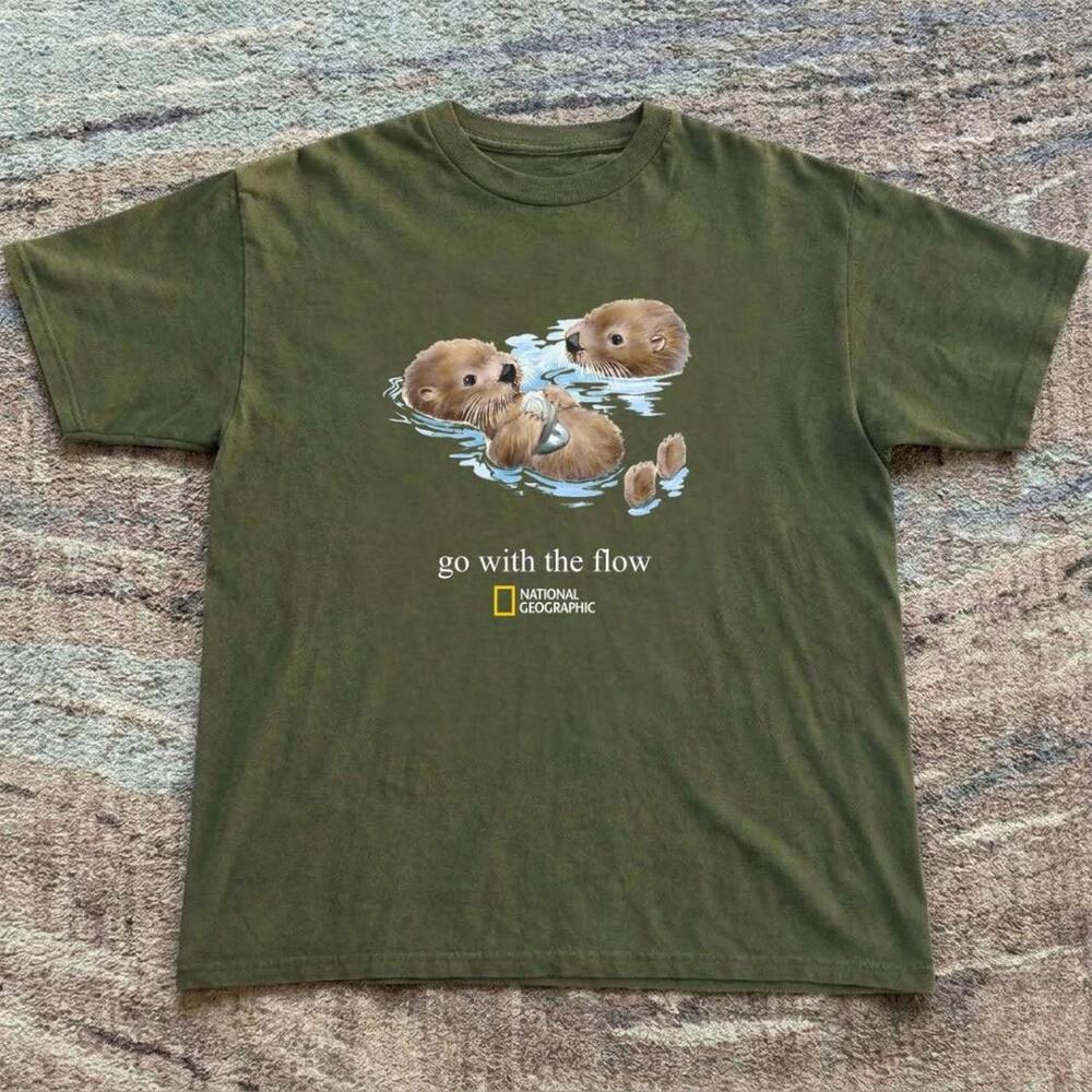 National Geographic Green Otter T Shirt